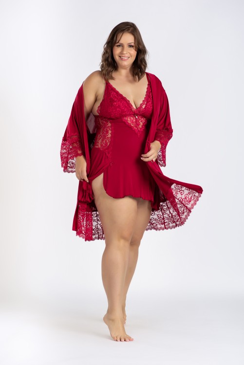 Robe De Poliamida Renda Ilumine Lingerie