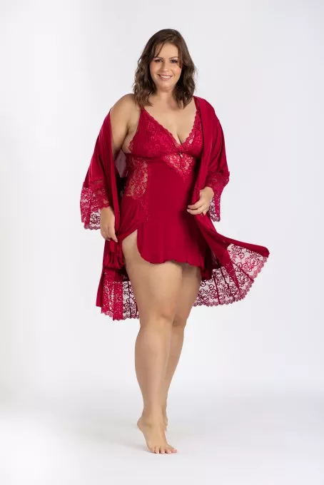 Robe De Poliamida Com Renda