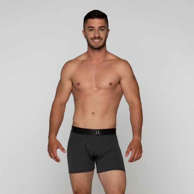 Cueca Boxer De Algodão Listras Com Elástico