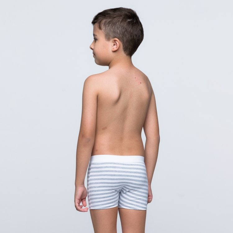 Cueca Boxer Infantil De Algodão Listras Com Elástico