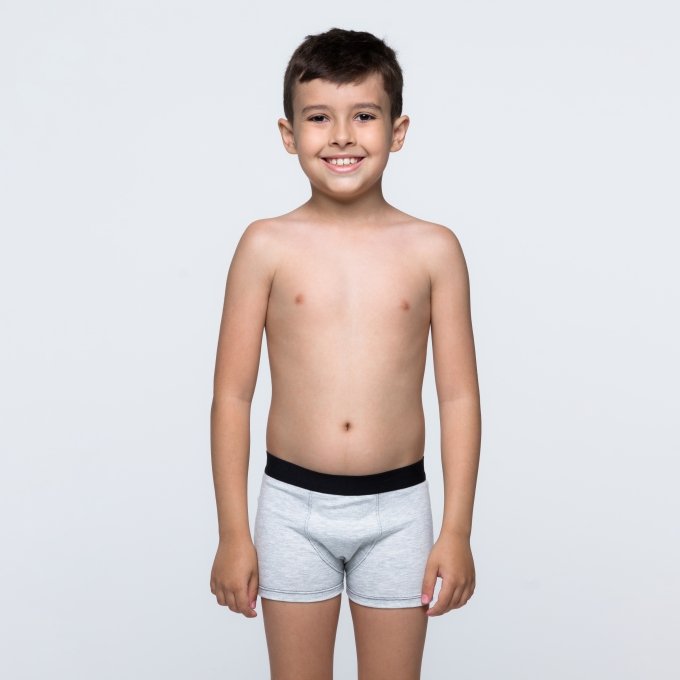 Cueca Boxer Infantil Mescla Com Elástico