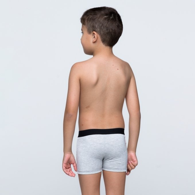 Cueca Boxer Infantil Mescla Com Elástico