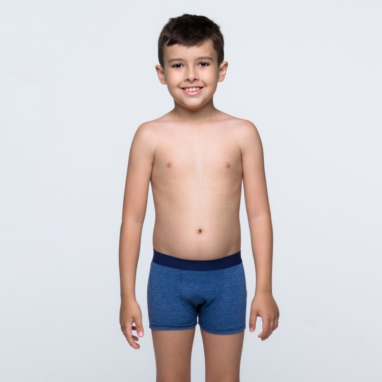 Cueca Boxer Infantil Mescla Forte Com Elástico