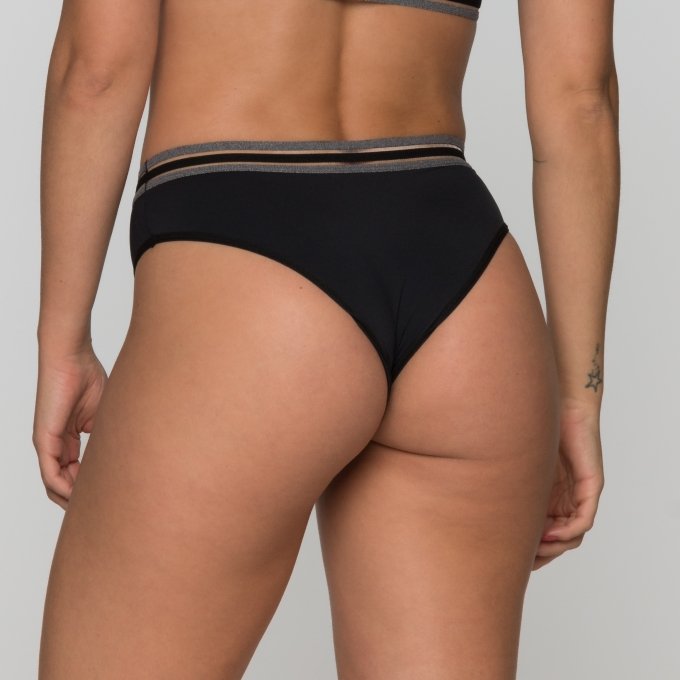 Calcinha Tanga Midi De Poliamida Com Elástico Em Detalhe Transparente