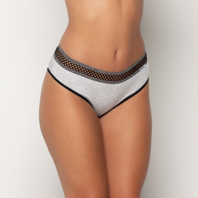 Kit Com 3 Calcinhas Mescla Com Elástico Fishnet