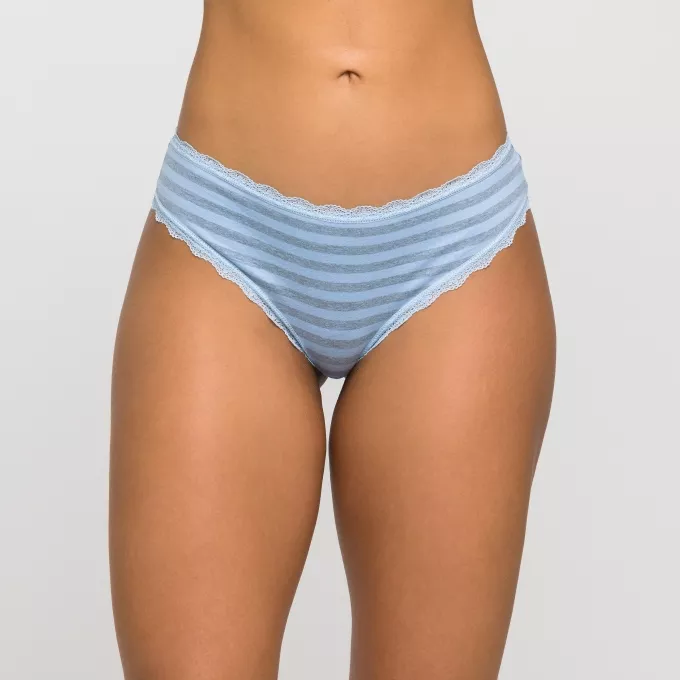 Calcinha Algodão Listras Modelo Tanga Conforto