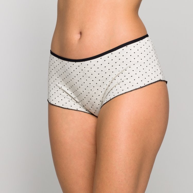 Kit com 3 Calcinhas Poá Short Tati de Algodão