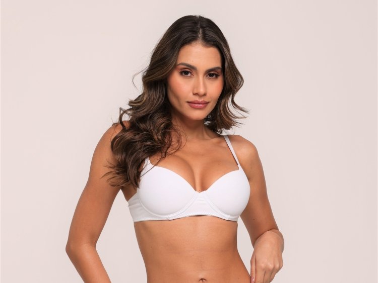 Sutiã com bojo canelado conforto feminino