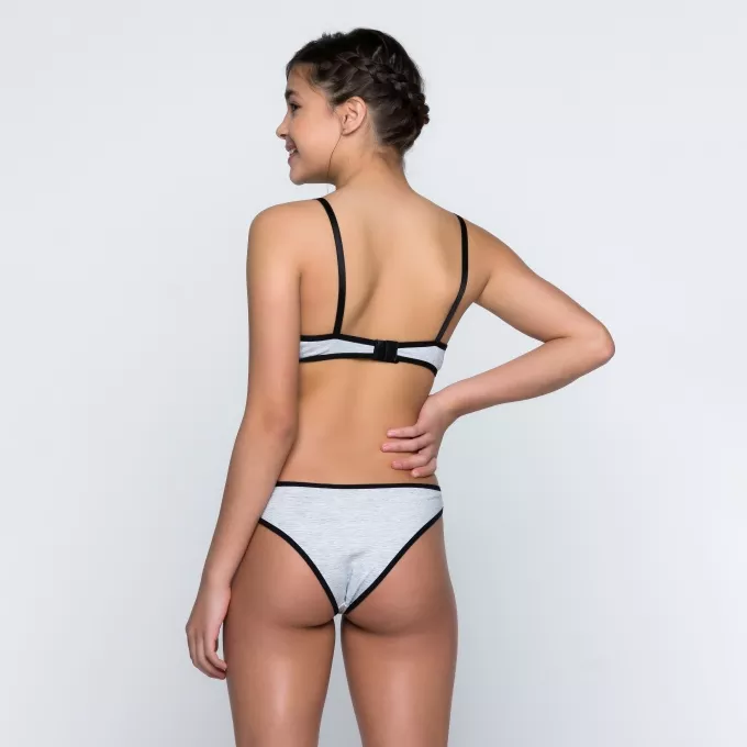 Calcinha Menina Moça Mescla Modelo Tanga  Meninas