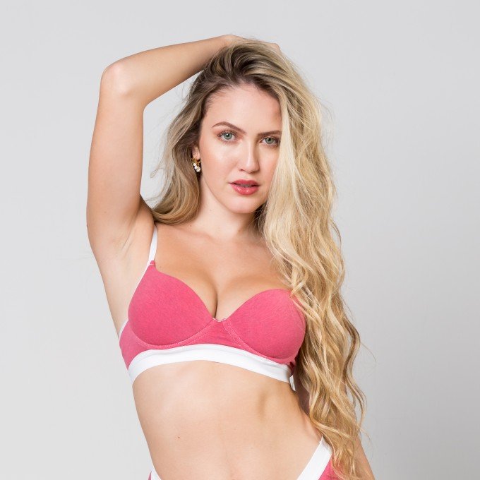 Sutiã Com Bojo Malibu Conforto Com Elástico Largo - Frutilly