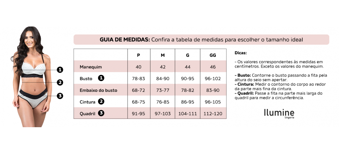 Tabela de medidas